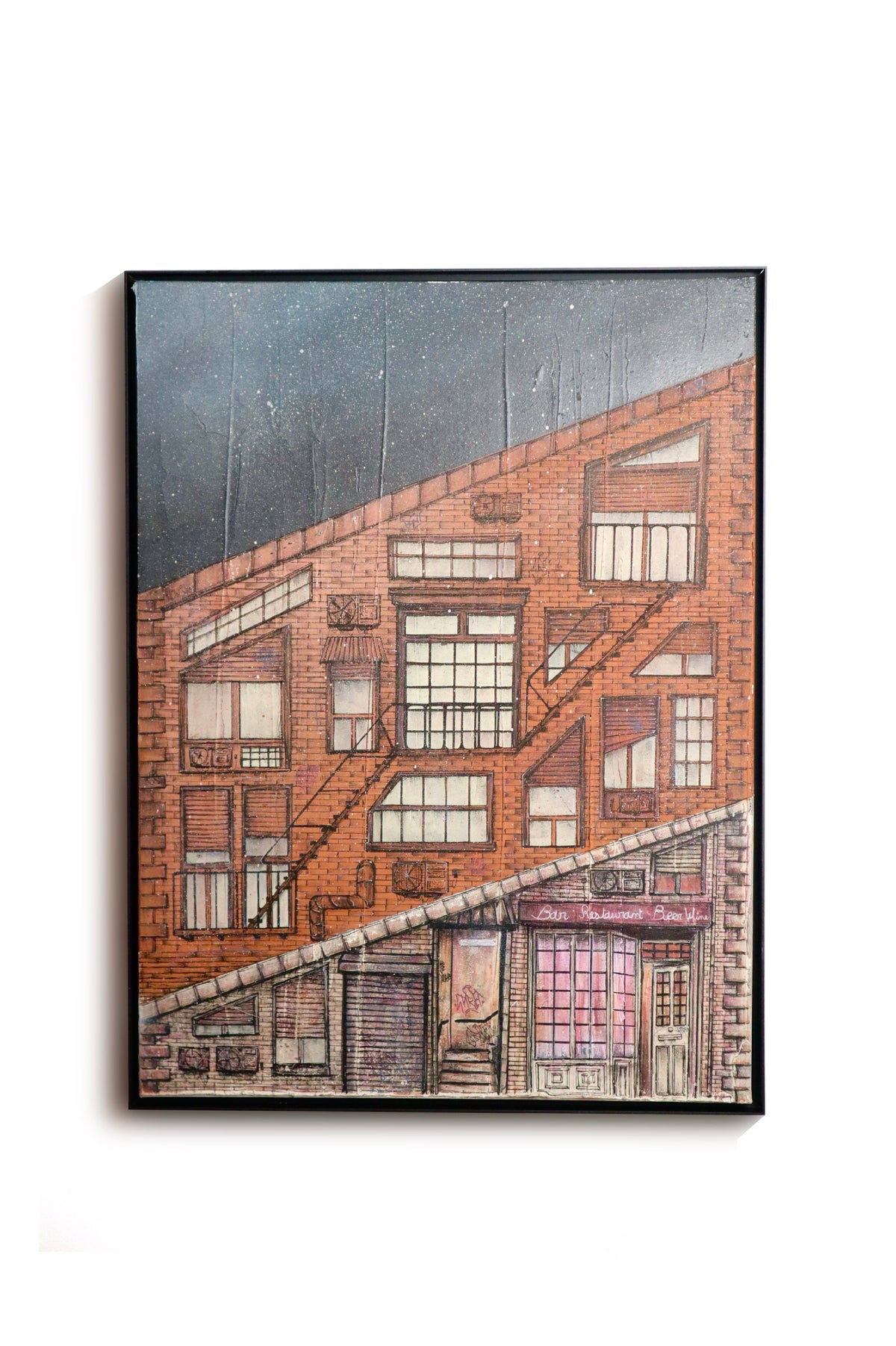 Last Call, toile originale 80 x 60 cm de Qwenttyart