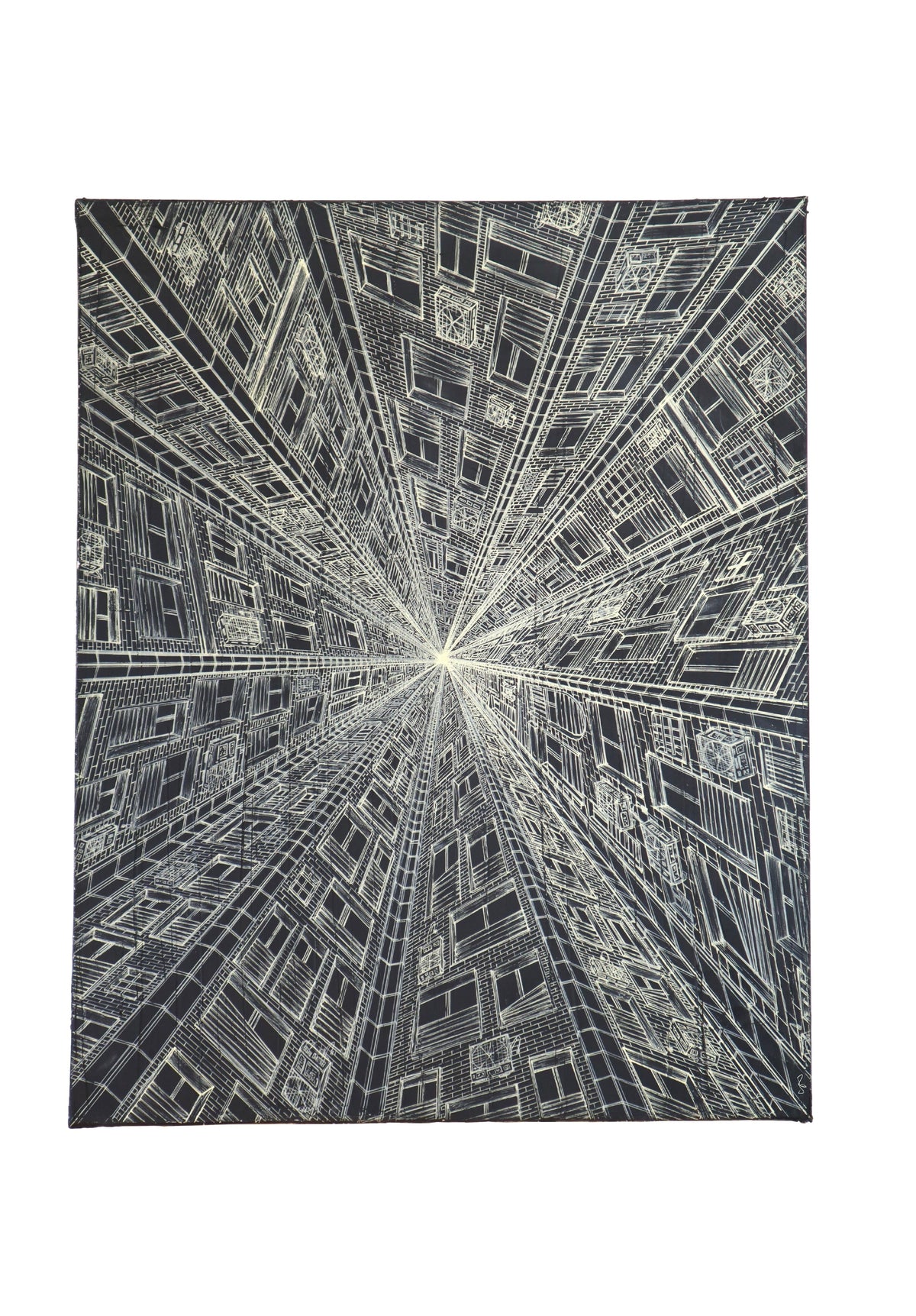 Night Falling, toile originale 100 x 80 cm de Qwenttyart